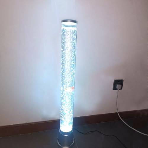 Dotauge Lámpara Lava De 2,55 Pies con Forma De Pez Burbuja Luz Nocturna LED con 7 Colores Cambiantes Regalo For Niños Adultos TDAH Y Autismo