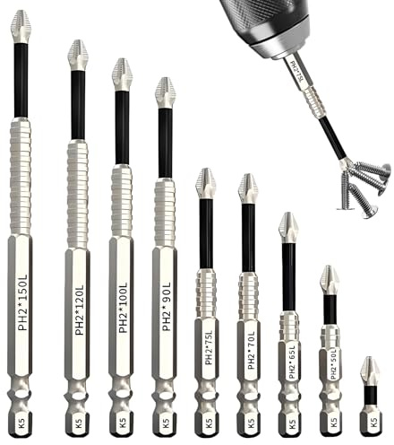 High Magnetic Screwdriver Drill Bit Set, Magnetisch Schraubendreher Bit Set, Hochmagnetischer Schraubendreher Bohrer Bit Bits, Elektrobohrer Anti Rutsch Phillips Bits