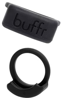 Buffr Smart Ring Protector – Silicone Ring Guards Compatible with Oura, Superhuman, RingConn & More Bands – Slim Fit, Sensor-Friendly Smart Ring Cover for Workout, Work & Daily Wear (Black, Size 11)