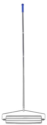 Fabater Rastrillo de Césped Artificial con Mango de Acero Ajustable, Rastrillo de de 4.5 Pies de Acero Inoxidable 304, Trampa de para Salto Largo, Salto Alto, Campos de Béisbol,