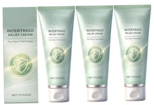 Xoeryoy Paquete de 3 cremas para aliviar el Intertrigo, Crema hidratante con arginina y óxido de Zinc, Barrera Protectora Ligera de la Piel para Comodidad Diaria, 57 g ;1 ;1