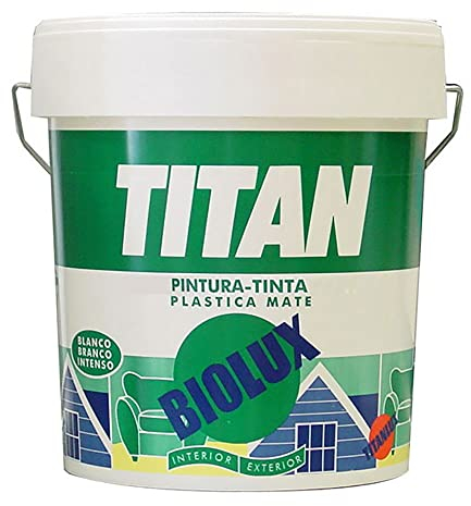 PINTURA PLASTICA INTERIOR-EXTERIOR MATE BIOLUX 15l TITAN A62000815