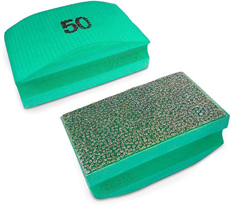 WEFEX Diamant-Handschleifpad Körnung 50 für Natursteine, Keramik, Marmor