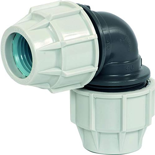 Plasson Klemmfitting Serie 18 - PE Rohr Winkel 90° (50 mm)