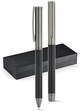 noTrash2003 Schreibset Kugelschreiber Rollerball Metall Carbonfaser