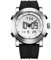 SINOBI Orologio Analogico da Uomo con Doppio Display Digitale Analogico Stile Sportivo Multifunzionale con Cronometro Allarme e Cinturino in Caucciù Morbido e Comodo (silver case&black band)