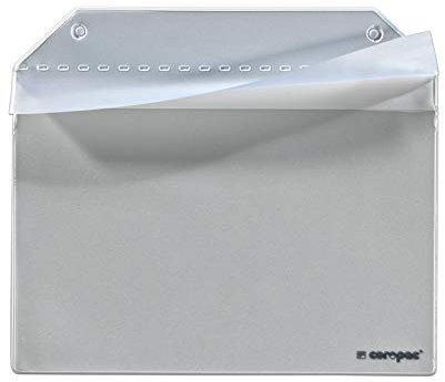 COROPAC Magnettaschen für den Außenbreich | Magnetische Dokumentenhülle mit Schutzlasche | Magnethülle für draußen | grau (25, 220 x 195 mm (A5 quer))