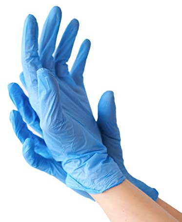 Nationwide Paper Vinyl Multi-Purpose Disposable 100 Gloves, Medium, Blue