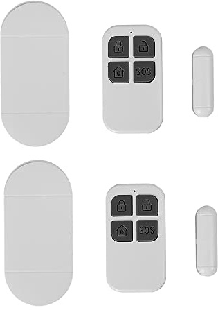 Lancoon 2 Packungen Drahtloser Türalarmsensor mit 2 Fernbedienungen 130 dB Anti-Diebstahl Magnetisch Langes Standby Geringer Stromverbrauch für Home Store Garage Kindersicherheit