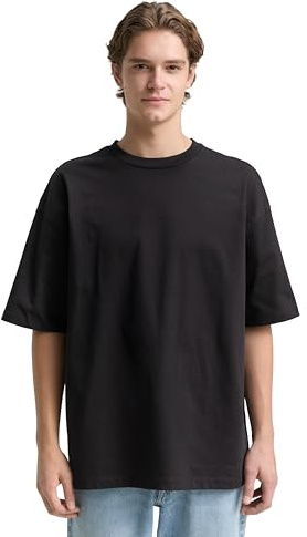 TOM TAILOR Denim Herren Oversize Basic T-Shirt 29999 - Black XXL