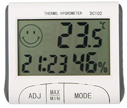 Digital Thermometer Hygrometer Accurate Digital Thermometer Indoor Outdoor Thermometer Hanging Indoor Thermometer with Magnet Indoor Thermometer with Time Baby Room Thermometer (1)