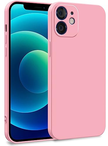 MyGadget Cover per iPhone 12 Mini - Custodia in Silicone Morbido a Doppio Strato – Case con Protezione Fotocamera & Fodera Interna Antigraffio - Rosa Chiaro