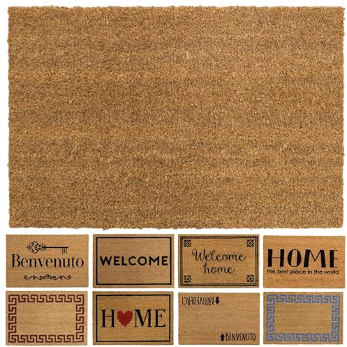 moorg Zerbino Ingresso Esterno, Zerbino Cocco per Entrata con Base Antiscivolo, Tappeto Esterno Ingresso in Cocco, Anti-Sporco e Assorbente 40x60 cm