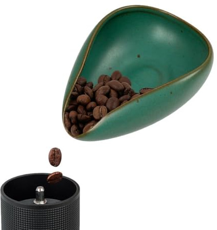 watchget Kaffeebohnen Dosierbecher Kaffee Dosiertablett Keramik Dosierbehälter Loseblatt Teebehälter Einzeldosis Messtablett Dunkelgrün