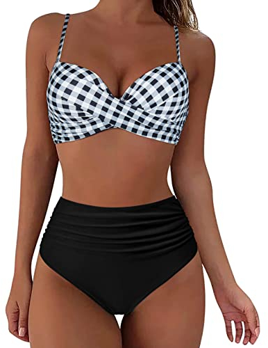 Brasil Damen Slip netzkleid Bikini Damen sonnendurchlässig Badeanzug bauchweg periodenunterwäsche Bikini mädchen Badehose high Waist bügel Tankini, Sunseeker Tankini mädchen 176 Teen