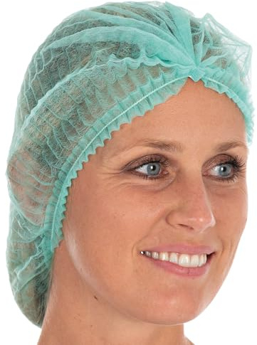 FRANZ MENSCH Hygonorm Klipphauben Light, blau, ø 55 cm | PP, 1000 Stück, Einweghauben, OP Haube, Haarhaube, Haarnetz für Küche, Zahnarzt, Medizinbereiche