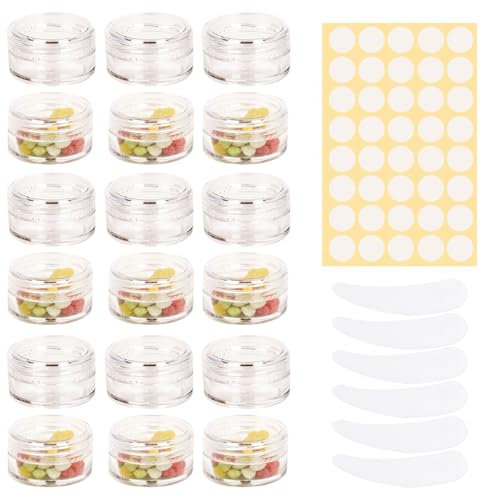 Sgehai contenitori per cosmetici,vasetti cosmetici,barattolini plastica piccoli con tappo contenitori piccoli per creme,vuoti contenitori piccoli per creme (Colore trasparente -5g-12 pezzi)