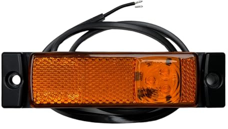 MelTruck® Orange LED Begrenzungsleuchte Seitenleuchte flaches Kabel für LKW PKW Anhänger