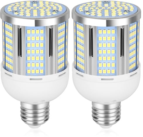 ELIVERN 2 Pack 200W Equivalent Led Corn Light Bulb, 3000 Lumen 3000K Warm White 30W LED Corn Lamp, E26/E27 Base LED Light Bulb for Home Garden Garage Backyard Street Office Household