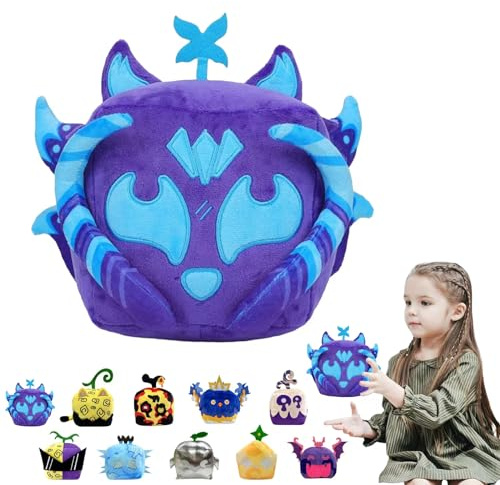 POPOYU Blox Fruits Peluche Suave Cojín de Animados de Zorro - Figura para Niños, Muñeca de Cumpleaños y Regalos para Fans