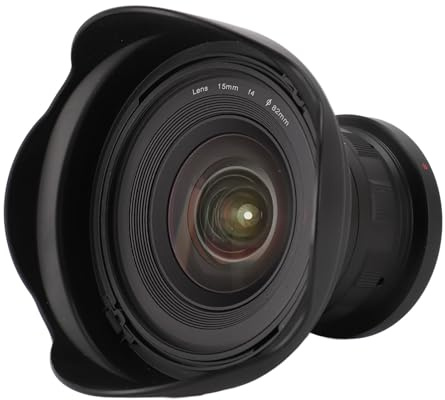Wide Angle Macro Lens, Full Frame 15mm F4.0 DSLR Camera Lens, 1 : 1 Magnification, 14 Aperture Blades, for 7D 70D 60D SLR Cameras