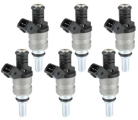 INFINAUTO Fuel Injector, Engine Fuel Injection Nozzle No.13641427240 for BMW E60 520i 2007-2010 for BMW 525i 2003-2005 Black, 6 Pcs