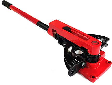 Manuelle Rohrbieger Rohrbiegemaschine RohrbiegegeräT Handrohrbieger Manueller Einhand Biegemaschine FüR Metallrohr Edelstahlrohr Kupfer Aluminiumrohr usw Mit Matrizen 0-180° 10-25MM Rot