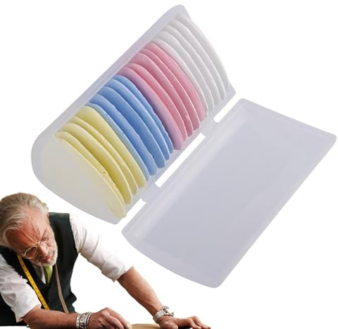 Tiza De Costura Para Sastres: Lápiz De Tiza Triangular Para Costura Y Confección Para Marcar Telas, Marcadores De Tela Lavables Con Caja De Almacenamiento, 4 Colores De Tiza Marcadora De Colores