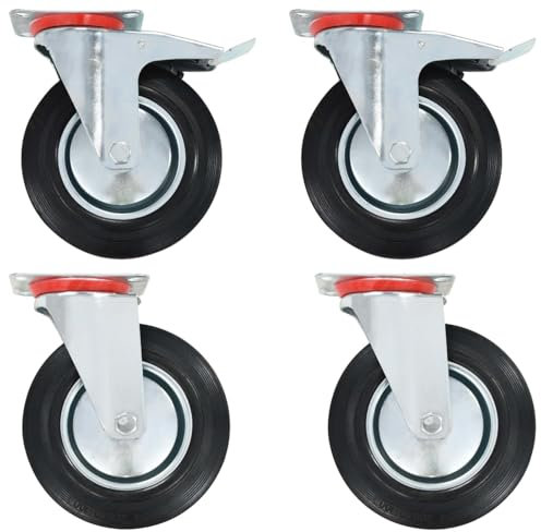 Lenkrollen 4 Stk. 200 mm, Somanki Transportrollen, Rollen Werkbank, Lenkrollen Für Möbel, Möbelrollen, Strandkorbrollen, Rollen Für Schirmständer,