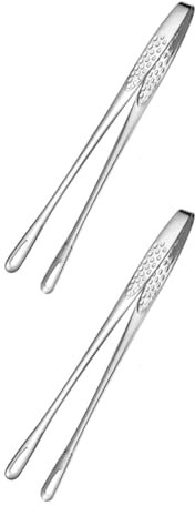 2PCS Bread Clip Cooking Tongs Slotted Toaster Tongs Toast Tongs kittchen aid Kitchen Helper Spatula Kitchen Bread Tongs Food Tongs Stainless Steel Food Clip Steak Grill Tongs