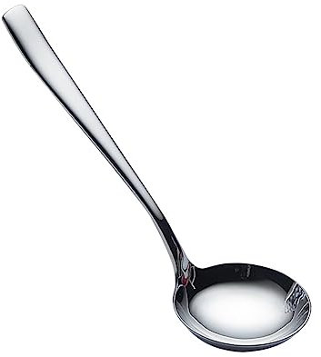 Mikinona Suppenlöffel Mit Langem Griff Für Heiße Töpfe Und Desserts Hochglanzpolierte Oberfläche Langlebig Und Einfach Zu Reinigen Küchenutensil Für