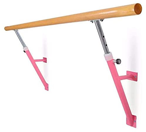 ASumPio Ballettstange, an der Wand montierte Feste Stange, Ballettstange, Balance, Pilates, Tanz oder aktives Training, ausgewogen für und Erwachsene,Pink-2m