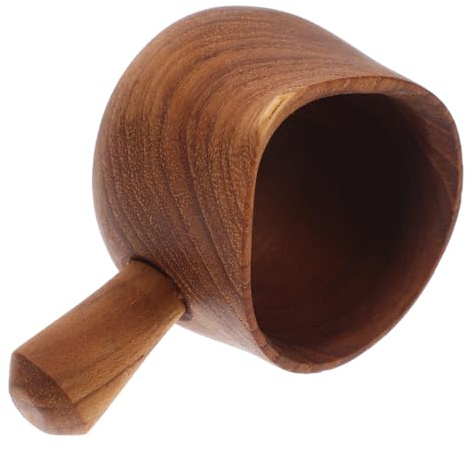 GLEAVI Wooden Gravy Boat Multi Functional Wooden Pitcher for Kitchen Small Wood Dispenser for Sauces Gravy Milk Seasonings Elegant Japanese Aesthetic Kitchen Tool