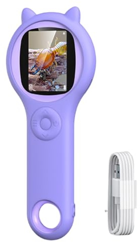 Lesunbak Barnmikroskop 2,0- skärm 500x – minimikroskop – med ergonomiskt handtagsförstoring pedagogiskt förstoringsglas för förskoleexperiment biologi utomhusvetenskap