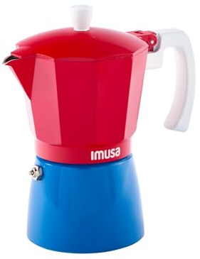 IMUSA 6 Cup Caribbean Cast Aluminum Stovetop Coffee Maker
