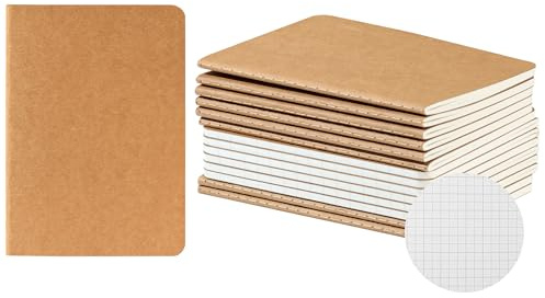 HOMEMARS Notizbuch A6,14 Stück, 100 GSM,Dickes Papier,Notizbuch A6 Kariert, Mini Notizbuch, Notizbuch Klein, Notizblock,Kleines Notizbuch,Notizheft A6, 10x14cm, 60 Seiten, Kartonabdeckung