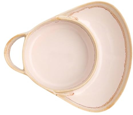 Ciotola per zuppa con portapane, in ceramica, antisanguinamento, con scomparto per cracker/sandwich, adatta al microonde e alla lavastoviglie, per insalata e colazione a casa o al ristorante (beige)