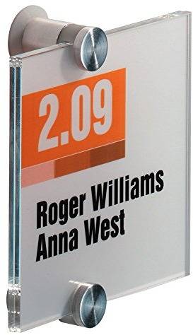 Durable Türschild Crystal Sign, 105 x 105 mm, mit bedruckbarer Folieneinlage, transparent, 482019