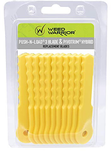 Weed Warrior Push-N-Load Nylon Replacement Blades for Push-N-Load Trimmer Head, 12 Count