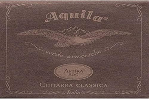 AQUILA - 82C AMBRA 800 CL. GUITAR SET Set di Corde per Chitarra Storica, della Serie Ambra 800, Diametri: E 1,12 - A 0.94 - D 0,76 - G 0,94 - B 0,78 - E 0,63