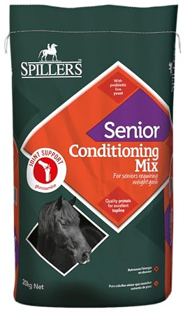 SPILLERS Conditioning Mix Senior Horse Feed 20kg - For Active Senior Horses Needing to Gain Weight, Mix with Flaked Cereals - Horse Feed with Digestive and Joint Support