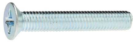 Reidl Senkschrauben mit Kreuzschlitz 4 x 30 mm DIN 965 4.8 galv. verzinkt farblos 10 Stück