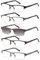 EYECEDAR 5 Stuks Lesebrille Herren Metall Rahmen Rechteckiger Stil Federscharniere Enthalten Sonnenbrillen Lesebrillen 2.50