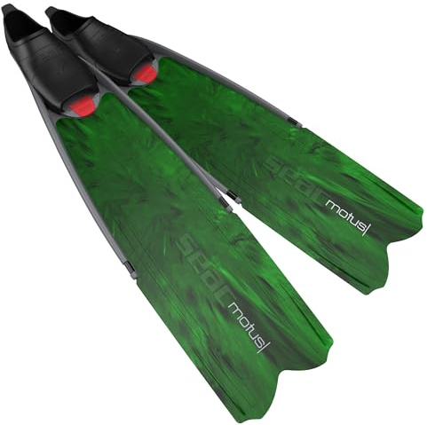 Seac Motus, Long Free Diving Soft and Powerful Fins for Spearfishing, Made in Italy