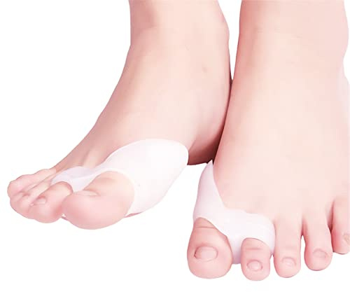 Zehenspreizer Hallux Valgus [4x] mit Ballenschutz Zehenschutz Schienen Bandage