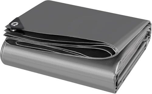Laneetal Abdeckplane wasserdicht mit Ösen reißfest 2x3m Grau | 180g/m²; beidseitig beschichtet; für Gartenmöbel & Trampolin; Camping; Gewebeplane
