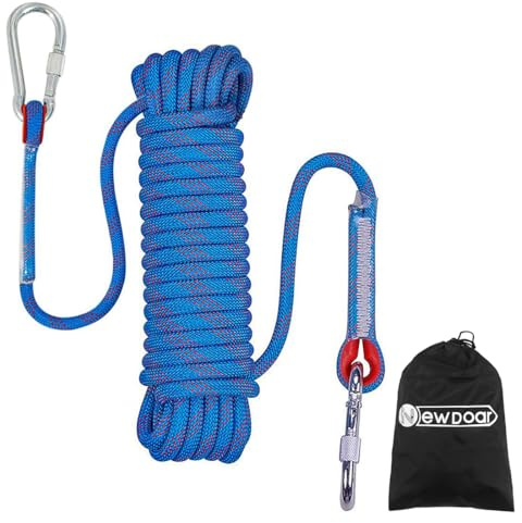 NewDoar 12KN Marine Schwimmseil 10 mm Bootsseil 16FT(5M) 33FT(10M) 66FT(20M) 98FT(30M) Anker-Festmacherseil zum Bootfahren, Ankern, Camping, Angeln, Zeltüberdachung mit 2 Haken-Blau/30M