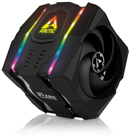 ARCTIC Freezer 50 TR - Dual Tower CPU Kühler für AMD Ryzen Threadripper SP3, sTR4 mit A-RGB, 120 mm/140 mm PWM P-Lüfter, 200–1800 u. 200–1700 RPM, Optimale Luftzirkulation - Schwarz