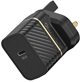 OtterBox USB-C PD GaN UK Wall Charger 30W, USB-C Fast Charger for Smartphone and Tablet, Drop Tested, Rugged, Ultra Durable, Black