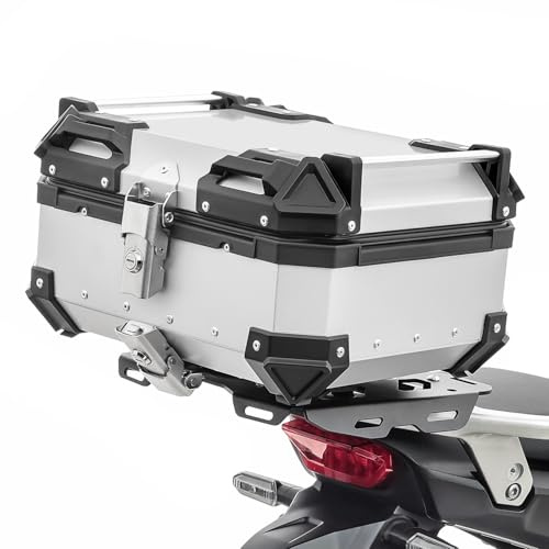 Bagtecs Motorrad Alu Top Case XB22 Aluminium 22 Liter Silber